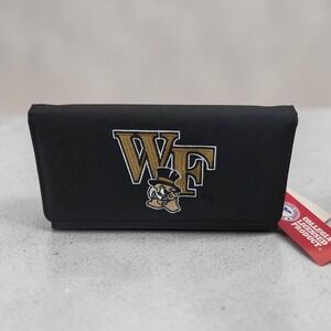 Sandol Wake Forest Demon Deacons Black Trifold Wallet NCAA Embroidered 360111